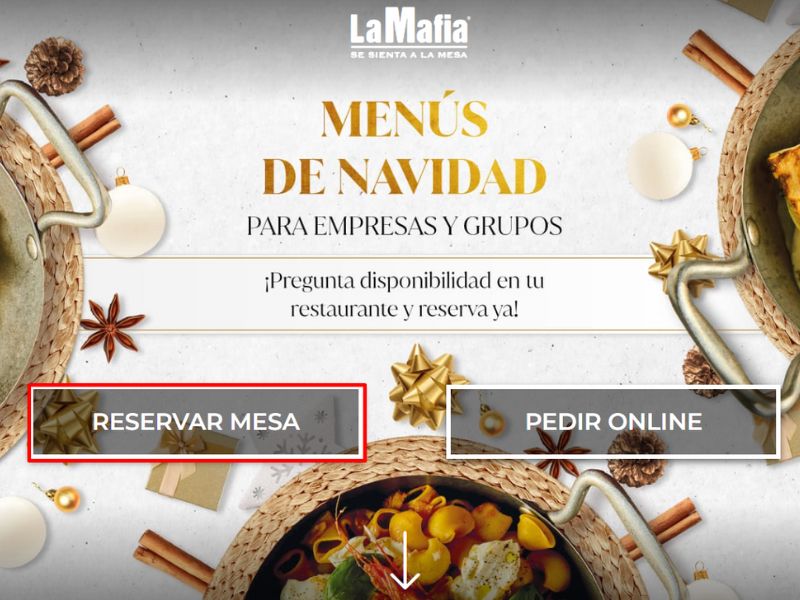 Descubre cómo reservar tu cena de Navidad de empresa en La Mafia se sienta a la mesa