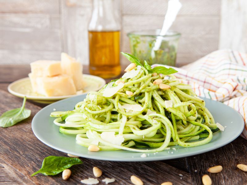 espaguetis calabacin queso